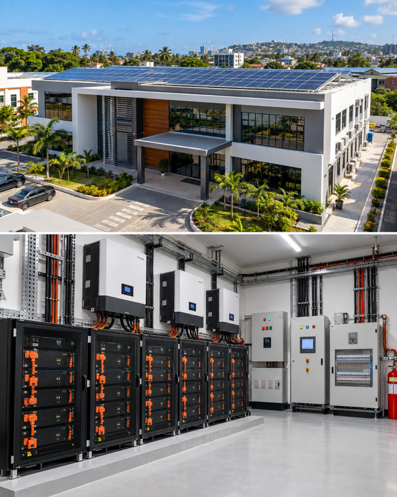 “Danash Systems solar energy and LiFePO4 battery storage solution for reliable power.”